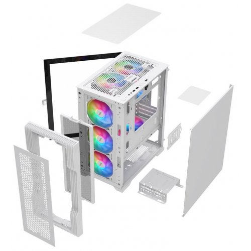 Корпус 1stPlayer T3-4F1-W-WH без БЖ White (Відновлено продавцем, 889191) купити в Україні: Київ, Львів, Хмельницький, Тернопіль, Івано-Франківськ | Перевірка сумісності, низька ціна, відгуки, характеристики від TELEMART фото