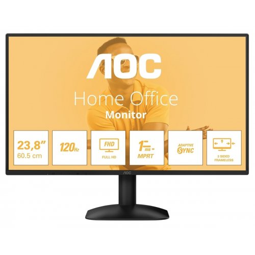 Уценка монитор AOC 23.8" 24B31H Black (Повреждена упаковка, 889201) купить в Украине: Киев, Днепр, Харьков, Одесса  | Низкая цена, отзывы, характеристики от TELEMART фото