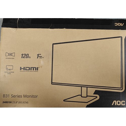 Уценка монитор AOC 23.8" 24B31H Black (Повреждена упаковка, 889201) купить в Украине: Киев, Днепр, Харьков, Одесса  | Низкая цена, отзывы, характеристики от TELEMART фото