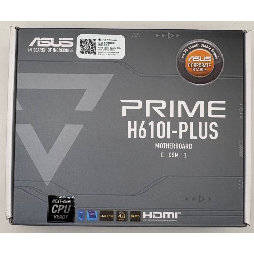Материнская плата Asus PRIME H610I-PLUS-CSM (s1700, Intel H610) (Восстановлено продавцом, 889294) купить в Украине: Киев, Днепр, Харьков, Одесса  | Проверка совместимости, низкая цена, отзывы, характеристики от TELEMART фото