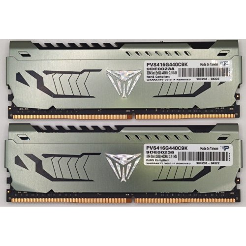 Озп Patriot DDR4 16GB (2x8GB) 4400Mhz Viper Steel (PVS416G440C9K) (Відновлено продавцем, 889349) купити в Україні: Київ, Львів, Хмельницький, Тернопіль, Івано-Франківськ | Перевірка сумісності, низька ціна, відгуки, характеристики від TELEMART фото