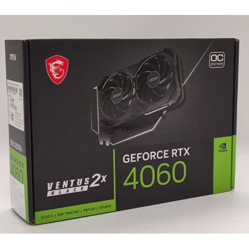 Відеокарта MSI GeForce RTX 4060 VENTUS 2X BLACK OC 8192MB (RTX 4060 VENTUS 2X BLACK 8G OC) (Відновлено продавцем, 889372) купити в Україні: Київ, Львів, Хмельницький, Тернопіль, Івано-Франківськ | Перевірка сумісності, низька ціна, відгуки, характеристики від TELEMART фото