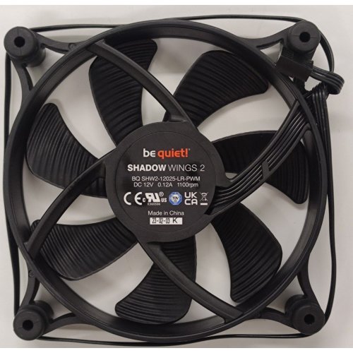 Кулер для корпуса Be Quiet! Shadow Wings 2 120mm PWM (BL085) (Восстановлено продавцом, 889394) купить в Украине: Киев, Днепр, Харьков, Одесса  | Проверка совместимости, низкая цена, отзывы, характеристики от TELEMART фото