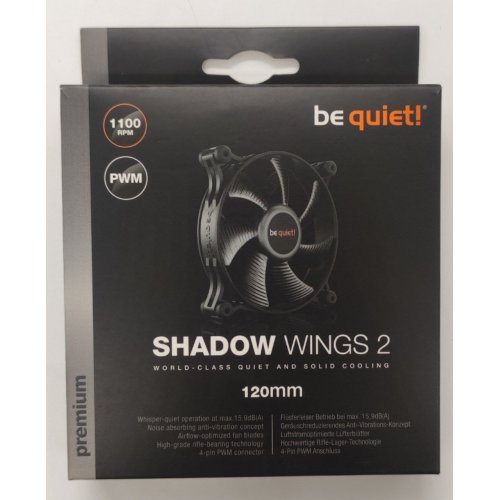 Кулер для корпуса Be Quiet! Shadow Wings 2 120mm PWM (BL085) (Восстановлено продавцом, 889394) купить в Украине: Киев, Днепр, Харьков, Одесса  | Проверка совместимости, низкая цена, отзывы, характеристики от TELEMART фото