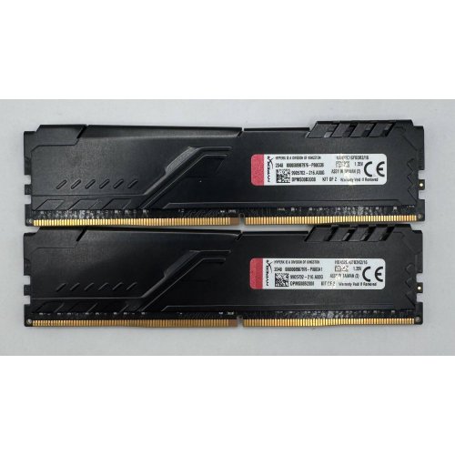 Озп HyperX DDR4 16GB (2x8GB) 3200Mhz Fury Black (HX432C16FB3K2/16) (Відновлено продавцем, 889453) купити в Україні: Київ, Львів, Хмельницький, Тернопіль, Івано-Франківськ | Перевірка сумісності, низька ціна, відгуки, характеристики від TELEMART фото