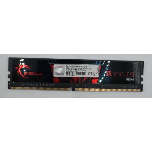 Озу G.Skill DDR4 8GB 3000Mhz Aegis (F4-3000C16S-8GISB) (Восстановлено продавцом, 889454) купить в Украине: Киев, Днепр, Харьков, Одесса  | Проверка совместимости, низкая цена, отзывы, характеристики от TELEMART фото