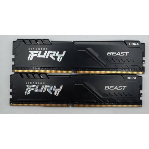 Озп Kingston DDR4 16GB (2x8GB) 3200Mhz FURY Beast Black (KF432C16BBK2/16) (Відновлено продавцем, 889457) купити в Україні: Київ, Львів, Хмельницький, Тернопіль, Івано-Франківськ | Перевірка сумісності, низька ціна, відгуки, характеристики від TELEMART фото