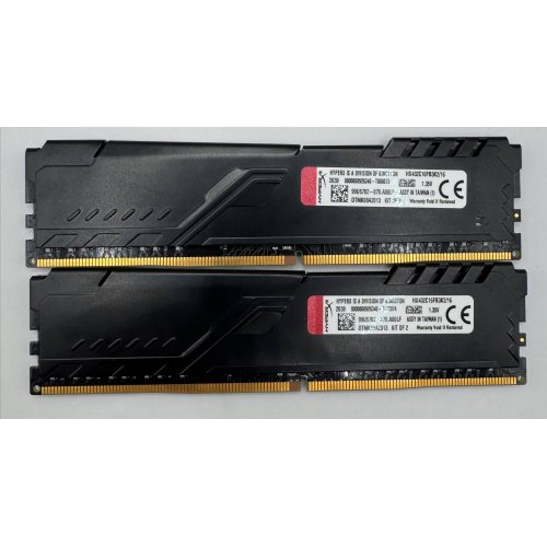 Озп HyperX DDR4 16GB (2x8GB) 3200Mhz Fury Black (HX432C16FB3K2/16) (Відновлено продавцем, 889469) купити в Україні: Київ, Львів, Хмельницький, Тернопіль, Івано-Франківськ | Перевірка сумісності, низька ціна, відгуки, характеристики від TELEMART фото