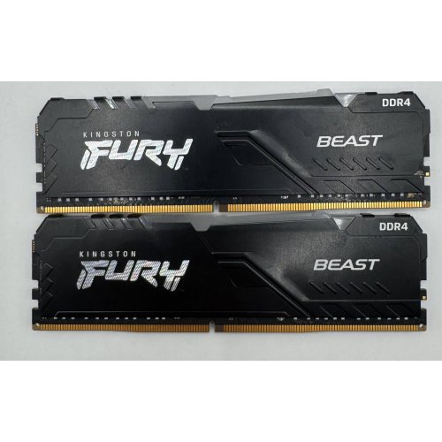 Озп Kingston DDR4 16GB (2x8GB) 3600Mhz FURY Beast Black (KF436C17BBK2/16) (Відновлено продавцем, 889472) купити в Україні: Київ, Львів, Хмельницький, Тернопіль, Івано-Франківськ | Перевірка сумісності, низька ціна, відгуки, характеристики від TELEMART фото