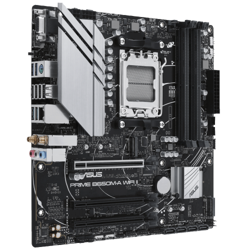 Уцінка материнська плата Asus PRIME B650M-A WIFI II (sAM5, AMD B650) (Розкрита упаковка, 889501) купити в Україні: Київ, Львів, Хмельницький, Тернопіль, Івано-Франківськ | Перевірка сумісності, низька ціна, відгуки, характеристики від TELEMART фото