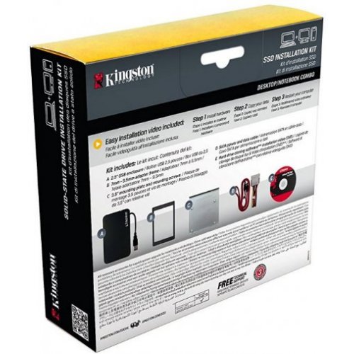 Купити Kingston Install Kit 2.5" (SNA-B) - ціна в Києві, Львові, Вінниці, Хмельницькому, Франківську, Україні | інтернет-магазин TELEMART.UA фото