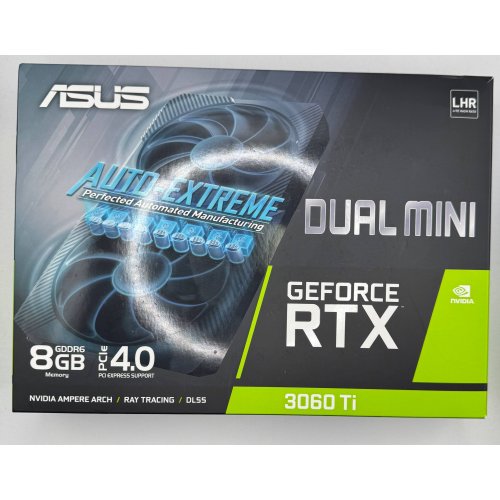 Відеокарта Asus GeForce RTX 3060 Ti Mini OC 8192MB (DUAL-RTX3060TI-O8G-MINI-V2) (Відновлено продавцем, 889513) купити в Україні: Київ, Львів, Хмельницький, Тернопіль, Івано-Франківськ | Перевірка сумісності, низька ціна, відгуки, характеристики від TELEMART фото