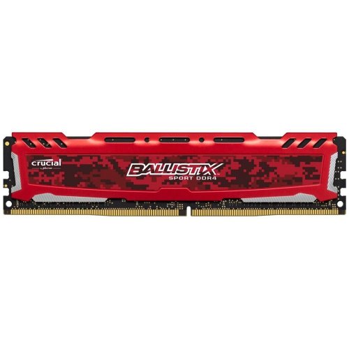 Озп Crucial DDR4 16GB 2666Mhz Ballistix Sport LT Red (BLS16G4D26BFSE) (Відновлено продавцем, 889541) купити в Україні: Київ, Львів, Хмельницький, Тернопіль, Івано-Франківськ | Перевірка сумісності, низька ціна, відгуки, характеристики від TELEMART фото