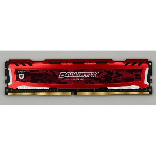 Озп Crucial DDR4 16GB 2666Mhz Ballistix Sport LT Red (BLS16G4D26BFSE) (Відновлено продавцем, 889541) купити в Україні: Київ, Львів, Хмельницький, Тернопіль, Івано-Франківськ | Перевірка сумісності, низька ціна, відгуки, характеристики від TELEMART фото