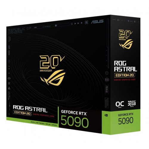 Відеокарта Asus ROG Astral GeForce RTX 5090 Edition 20 32768MB (ROG-ASTRAL-RTX5090-P32G-EDITION-20) купити в Україні: Київ, Львів, Хмельницький, Тернопіль, Івано-Франківськ | Перевірка сумісності, низька ціна, відгуки, характеристики від TELEMART фото