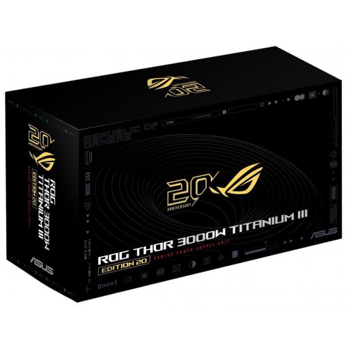 Блок питания Asus ROG Thor 3000W Titanium III Edition 20 ROG Equalizer (90YE00VA-B0NA00) купить в Украине: Киев, Днепр, Харьков, Одесса  | Проверка совместимости, низкая цена, отзывы, характеристики от TELEMART фото