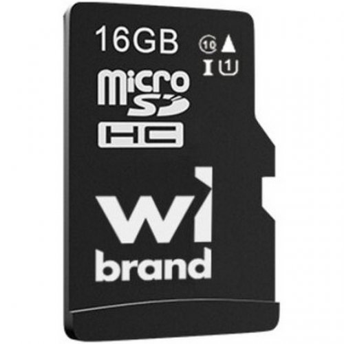 Карта пам'яті Wibrand microSDHC 16GB Class 10 UHS-I U1 (WICDHU1/16GB) купити в Україні: Київ, Львів, Хмельницький, Тернопіль, Івано-Франківськ | Низька ціна, відгуки, характеристики від TELEMART фото