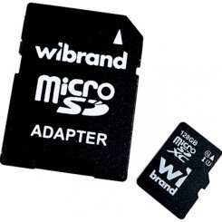 Карта пам'яті Wibrand microSDXC 128GB Class 10 UHS-I U1 (з адаптером) (WICDHU1/128GB-A)