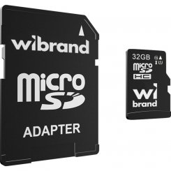 Карта пам'яті Wibrand microSDHC 32GB Class 10 UHS-I U1 (з адаптером) (WICDHU1/32GB-A)