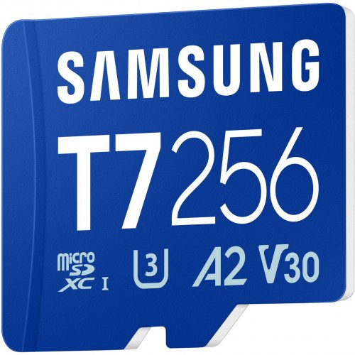 Карта пам'яті Samsung microSDXC T7 256GB Class 10 UHS-I U3 A2 (MB-MB256T/WW) купити в Україні: Київ, Львів, Хмельницький, Тернопіль, Івано-Франківськ | Низька ціна, відгуки, характеристики від TELEMART фото