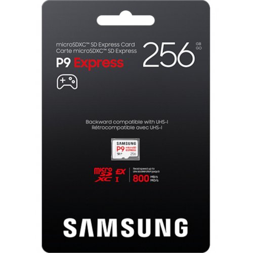 Карта пам'яті Samsung microSDXC P9 Express 256GB Class 10 UHS-I U3 A1 V30 (MB-MK256T/WW) купити в Україні: Київ, Львів, Хмельницький, Тернопіль, Івано-Франківськ | Низька ціна, відгуки, характеристики від TELEMART фото