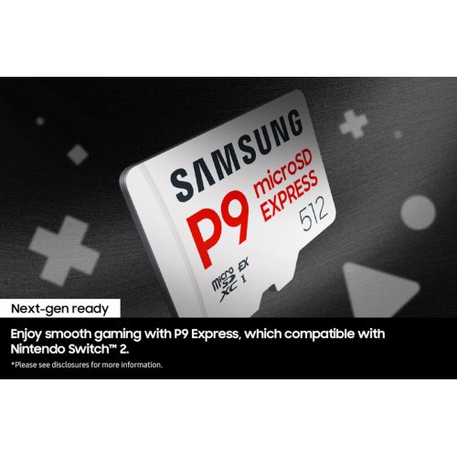 Карта пам'яті Samsung microSDXC P9 Express 256GB Class 10 UHS-I U3 A1 V30 (MB-MK256T/WW) купити в Україні: Київ, Львів, Хмельницький, Тернопіль, Івано-Франківськ | Низька ціна, відгуки, характеристики від TELEMART фото
