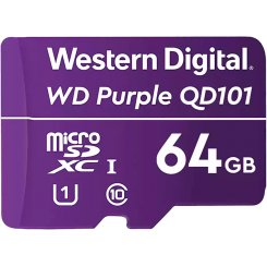 Карта пам'яті Western Digital microSDXC Purple QD101 64GB Class 10 UHS-I (WDD064G1P0C)