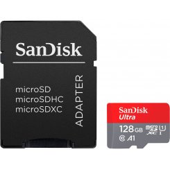 Карта пам'яті SanDisk microSDXC Ultra 128GB Class 10 UHS-I A1 (з адаптером) (SDSQUAB-128G-GN6IA)