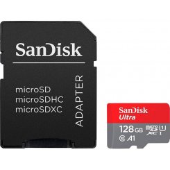 Карта пам'яті SanDisk microSDXC Ultra 128GB Class 10 UHS-I A1 (з адаптером) (SDSQUAB-128G-GN6MA)