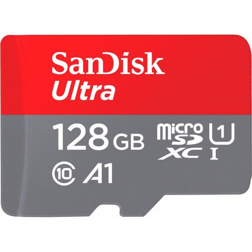 Карта пам'яті SanDisk microSDXC Ultra 128GB Class 10 UHS-I A1 (з адаптером) (SDSQUAB-128G-GN6MA) купити в Україні: Київ, Львів, Хмельницький, Тернопіль, Івано-Франківськ | Низька ціна, відгуки, характеристики від TELEMART фото