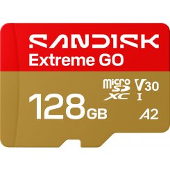 Карта пам'яті SanDisk microSDXC Extreme Go 128GB Class 10 UHS-I U3 A2 V30 (SDSQXGN-128G-GN6MN)