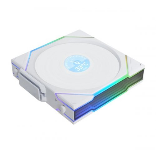Уценка кулер для корпуса Lian Li Uni Fan TL Wireless LCD 120 Reverse Blade (G99.12RTLLCD1W1W.00) White (Вскрытая упаковка, 889734) купить в Украине: Киев, Днепр, Харьков, Одесса  | Проверка совместимости, низкая цена, отзывы, характеристики от TELEMART фото