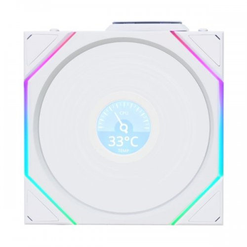 Уценка кулер для корпуса Lian Li Uni Fan TL Wireless LCD 120 Reverse Blade (G99.12RTLLCD1W1W.00) White (Вскрытая упаковка, 889734) купить в Украине: Киев, Днепр, Харьков, Одесса  | Проверка совместимости, низкая цена, отзывы, характеристики от TELEMART фото