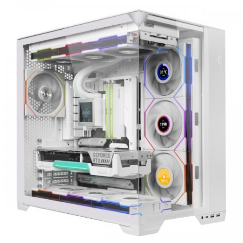 Уценка кулер для корпуса Lian Li Uni Fan TL Wireless LCD 120 Reverse Blade (G99.12RTLLCD1W1W.00) White (Вскрытая упаковка, 889734) купить в Украине: Киев, Днепр, Харьков, Одесса  | Проверка совместимости, низкая цена, отзывы, характеристики от TELEMART фото