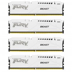 Уцінка озп Kingston DDR5 128GB (4x32GB) 5600Mhz FURY Beast White (KF556C40BWK4-128) (Розкрита упаковка, 889744)
