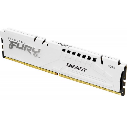 Уцінка озп Kingston DDR5 128GB (4x32GB) 5600Mhz FURY Beast White (KF556C40BWK4-128) (Розкрита упаковка, 889744) купити в Україні: Київ, Львів, Хмельницький, Тернопіль, Івано-Франківськ | Перевірка сумісності, низька ціна, відгуки, характеристики від TELEMART фото