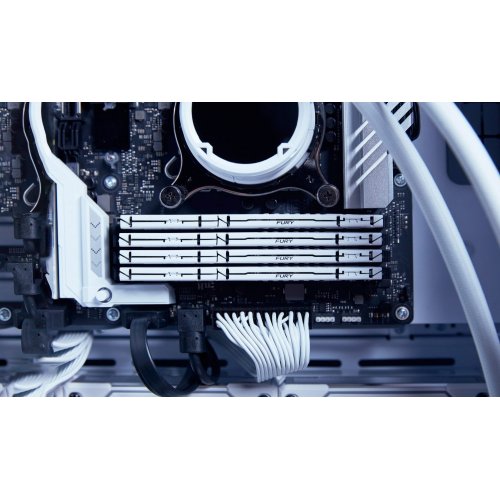 Уцінка озп Kingston DDR5 128GB (4x32GB) 5600Mhz FURY Beast White (KF556C40BWK4-128) (Розкрита упаковка, 889744) купити в Україні: Київ, Львів, Хмельницький, Тернопіль, Івано-Франківськ | Перевірка сумісності, низька ціна, відгуки, характеристики від TELEMART фото