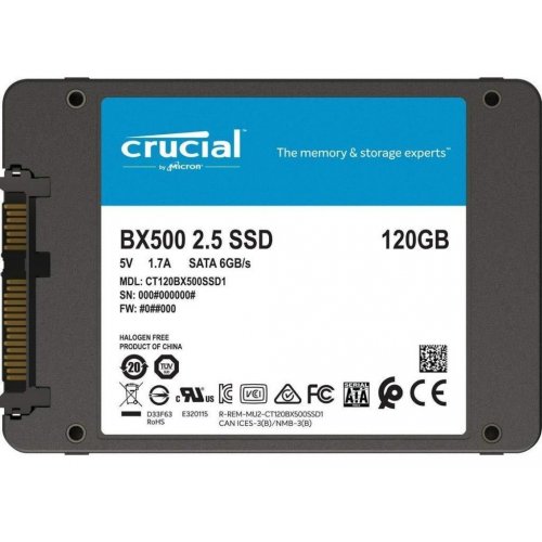 Фото SSD-диск Crucial BX500 3D NAND 120GB 2.5