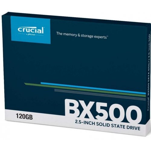Продати SSD-диск Crucial BX500 3D NAND 120GB 2.5" (CT120BX500SSD1) за Trade-In у інтернет-магазині Телемарт - Київ, Дніпро, Україна фото
