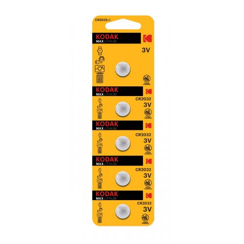 Батарейки KODAK CR2032 Ultra Lithium 5 шт. (30411579/CS) купити в Україні: Київ, Львів, Хмельницький, Тернопіль, Івано-Франківськ | Низька ціна, відгуки, характеристики від TELEMART фото