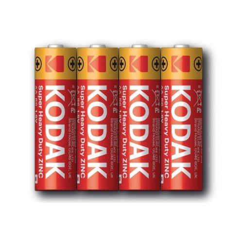 Батарейки KODAK AA (R6) Extra Heavy Duty 4 шт. (30411708/B) купить в Украине: Киев, Днепр, Харьков, Одесса  | Низкая цена, отзывы, характеристики от TELEMART фото