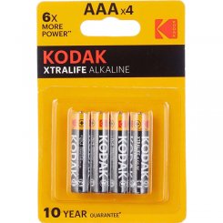 Батарейки KODAK AAA (LR03) Xtralife 4 шт. (30411784/B)