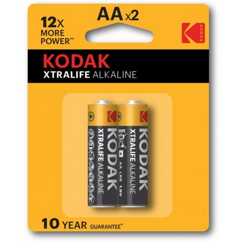 Батарейки KODAK AA (LR06) Xtralife 2 шт. (30413382) купить в Украине: Киев, Днепр, Харьков, Одесса  | Низкая цена, отзывы, характеристики от TELEMART фото