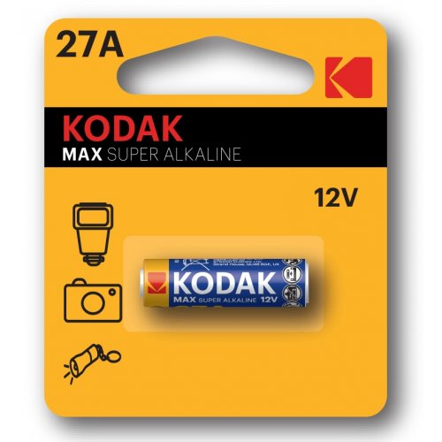 Батарейки KODAK 27A MAX Alkaline 1 шт. (30414372) купить в Украине: Киев, Днепр, Харьков, Одесса  | Низкая цена, отзывы, характеристики от TELEMART фото