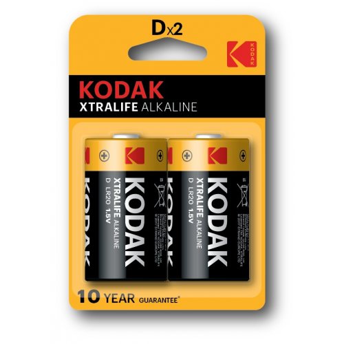 Батарейки KODAK D (LR20) Xtralife 2 шт. (30952058) купить в Украине: Киев, Днепр, Харьков, Одесса  | Низкая цена, отзывы, характеристики от TELEMART фото