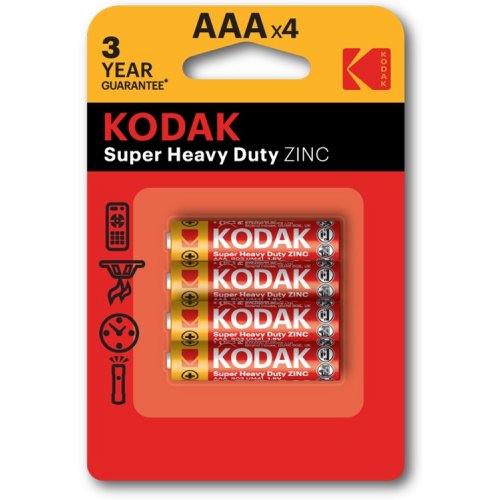 Батарейки KODAK AAA (R3) Extra Heavy Duty 4 шт. (30953321) купить в Украине: Киев, Днепр, Харьков, Одесса  | Низкая цена, отзывы, характеристики от TELEMART фото