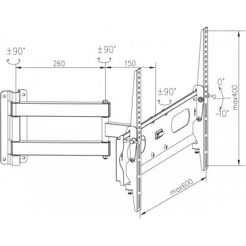 Купить Кронштейн Walfix R-500B - цена в Харькове, Киеве, Днепре, Одессе
в интернет-магазине Telemart фото