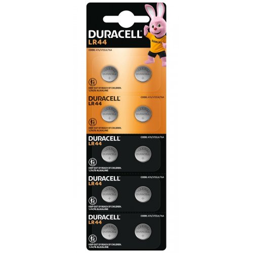 Батарейки Duracell LR44 10 шт. (5008184) купить в Украине: Киев, Днепр, Харьков, Одесса  | Низкая цена, отзывы, характеристики от TELEMART фото