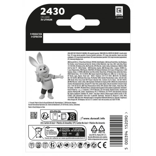 Батарейки Duracell CR2430 2 шт. (5012262) купить в Украине: Киев, Днепр, Харьков, Одесса  | Низкая цена, отзывы, характеристики от TELEMART фото