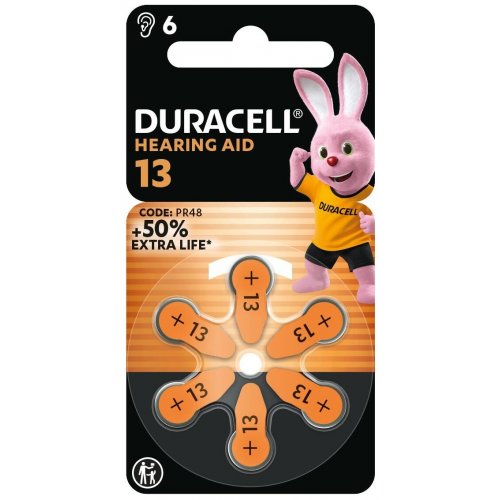 Батарейки Duracell ZA13 Hearing Aid 6 шт. (5017065/5011447/5007513) купить в Украине: Киев, Днепр, Харьков, Одесса  | Низкая цена, отзывы, характеристики от TELEMART фото